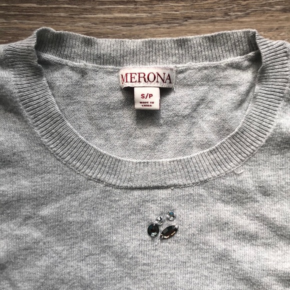 Grey beaded design sweater - Picture 2 of 2